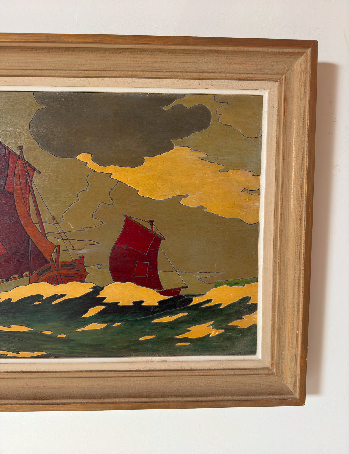Tableau en bois gravé par Paul Hervieu