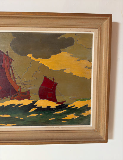 Tableau en bois gravé par Paul Hervieu