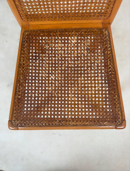 Ensemble de 6 chaises cannées italiennes