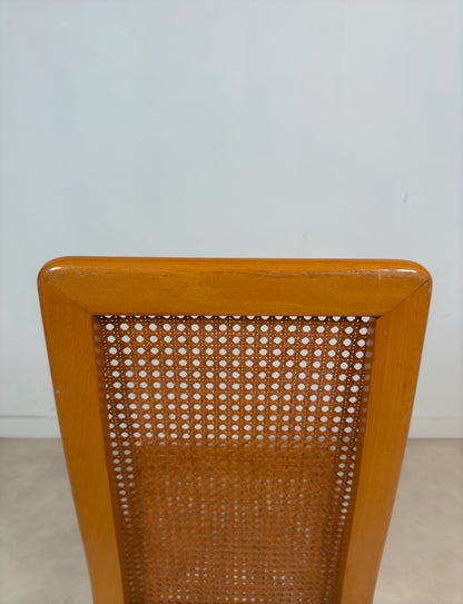 Ensemble de 6 chaises cannées italiennes