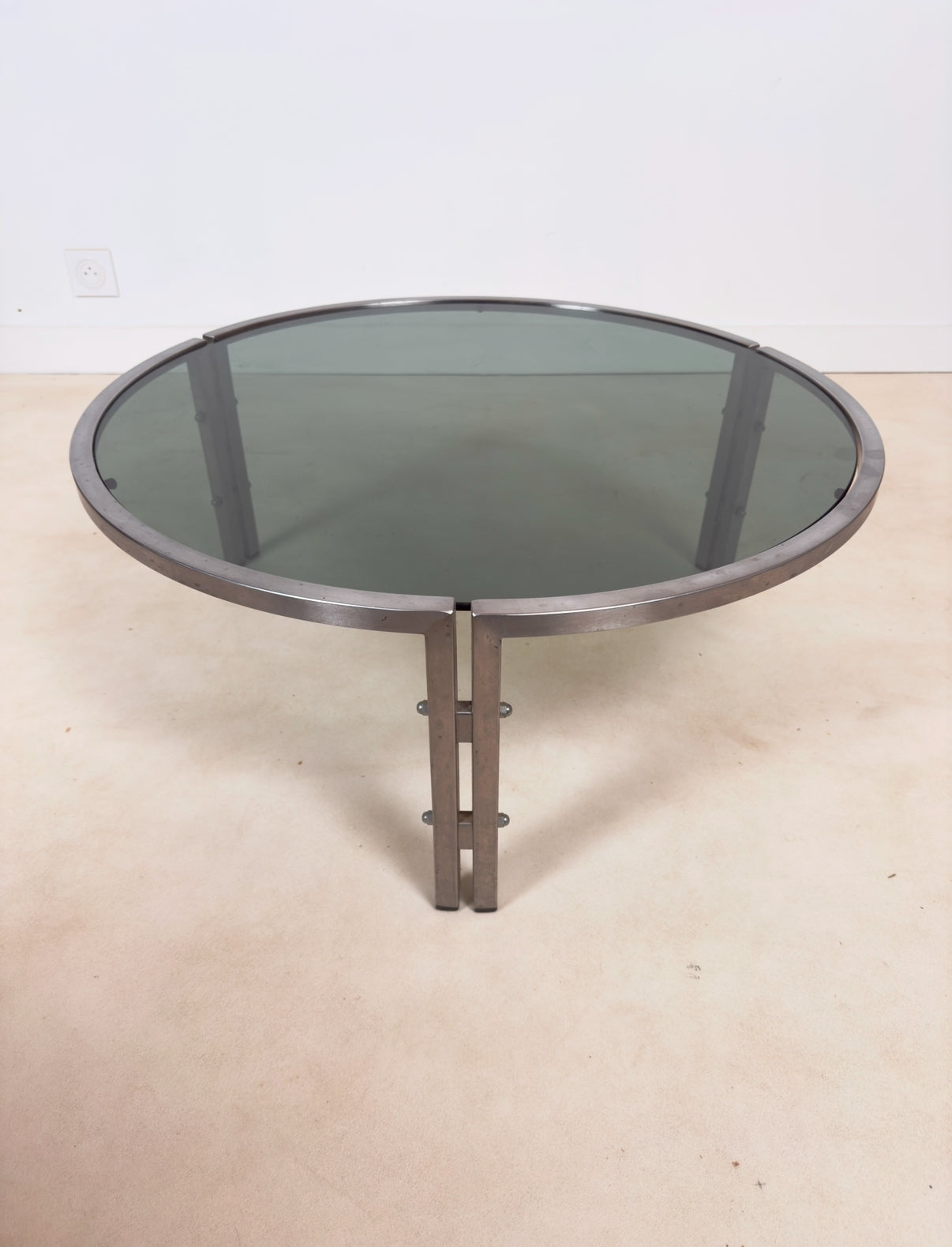 Table basse chromée