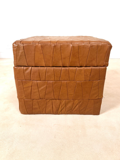 Pouf coffre de rangement style De Sede