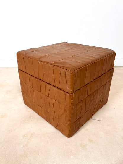 Pouf coffre de rangement style De Sede