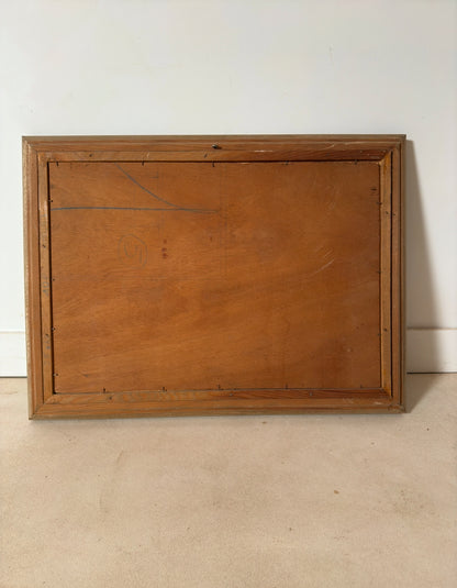 Tableau en bois gravé par Paul Hervieu