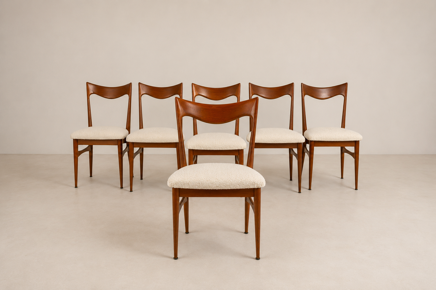 Ensemble de 6 chaises scandinaves en palissandre