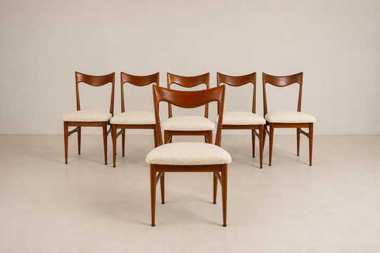 Ensemble de 6 chaises scandinaves en palissandre