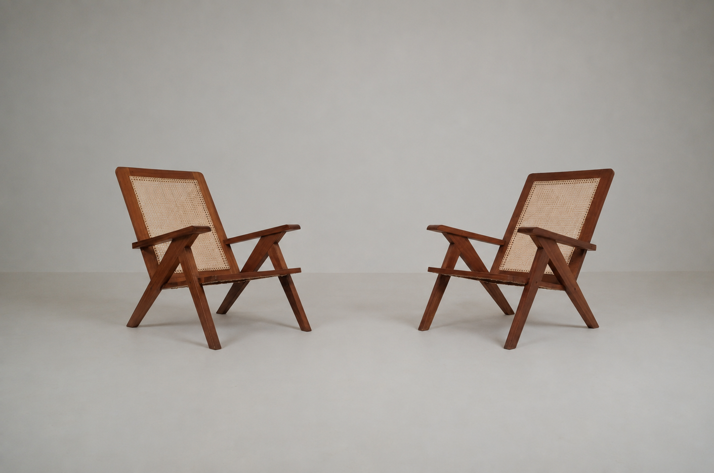 Fauteuil canné du Comptoir Français à Brazzaville. 1950