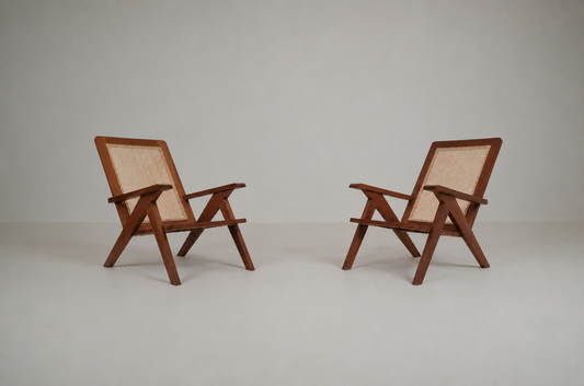 Fauteuil canné du Comptoir Français à Brazzaville. 1950