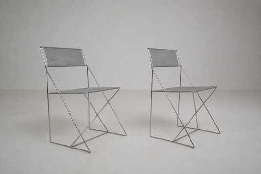Ensemble de 2 chaises X-Line par Niels Jorgen Haugesen
