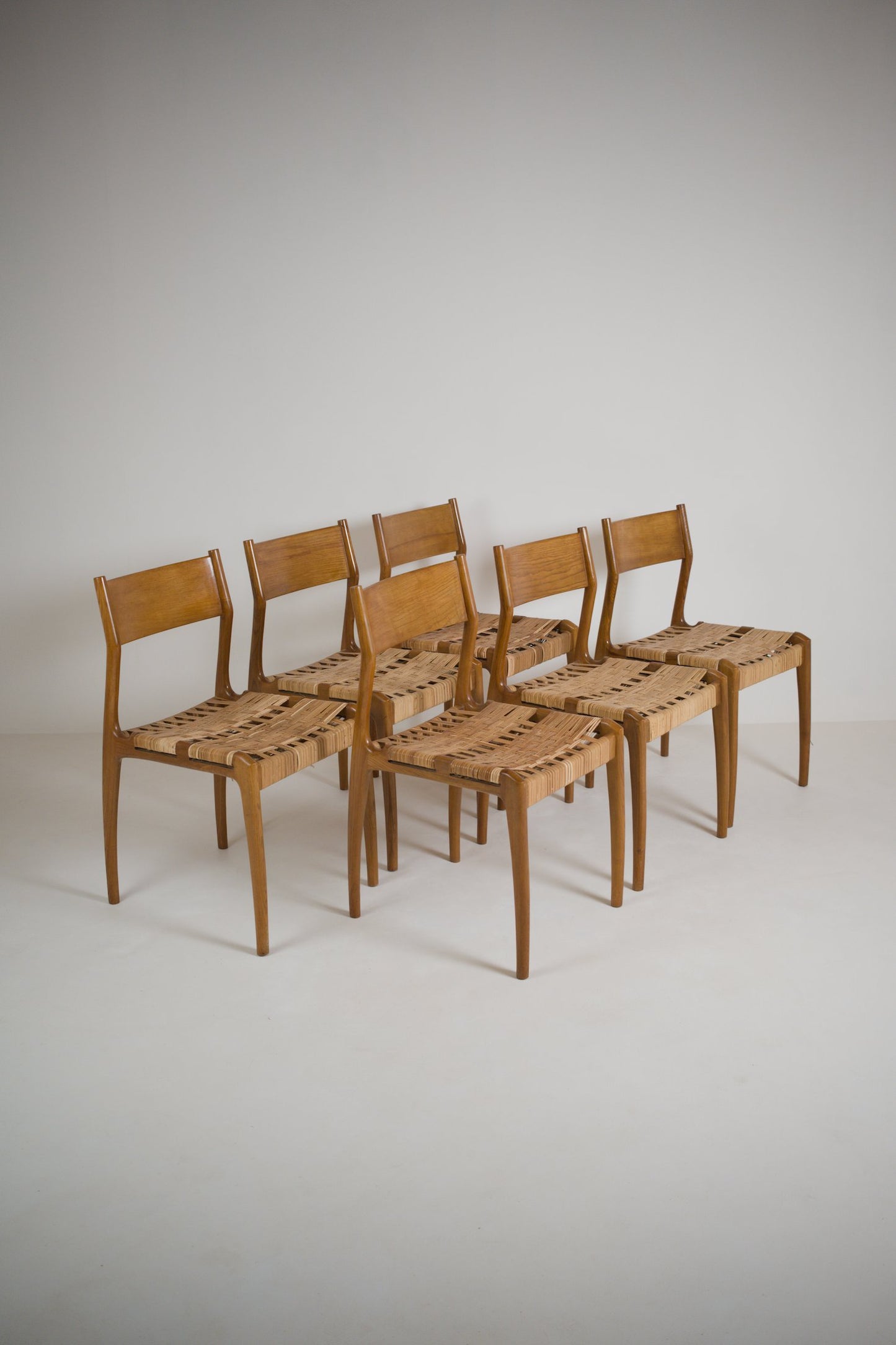 Suite de 6 chaises GESSEF éditées par Consorzio Sedie Friuli, Italie, années 1970