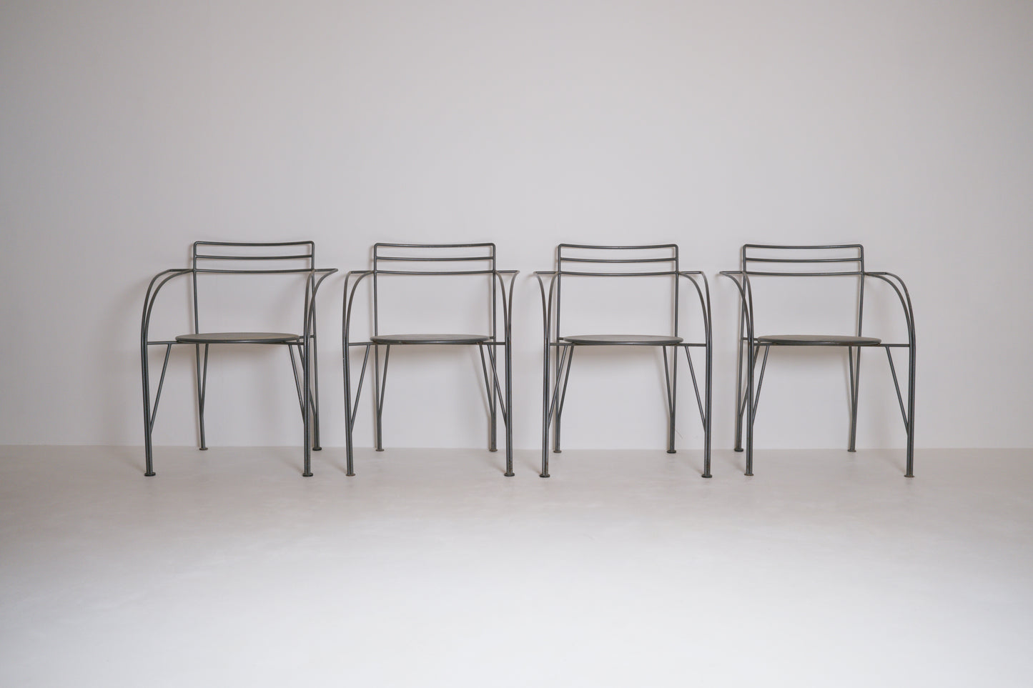 4 fauteuils « Lune d'Argent » – Pascal Mourgue pour Fermob, 1985