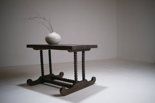 Table basse rustique à piètement bobine