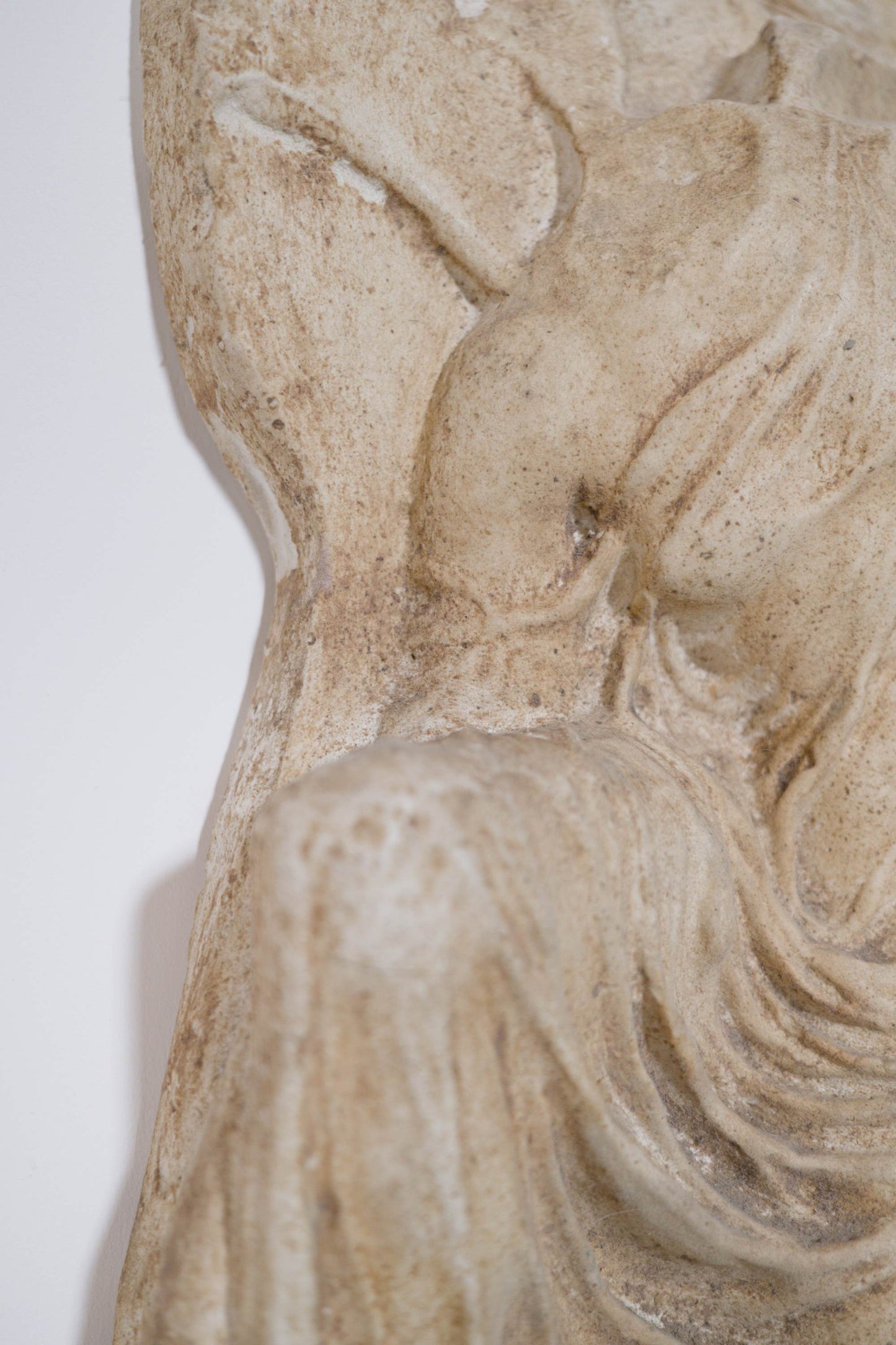 Antique patinated plaster bas-relief. C1900