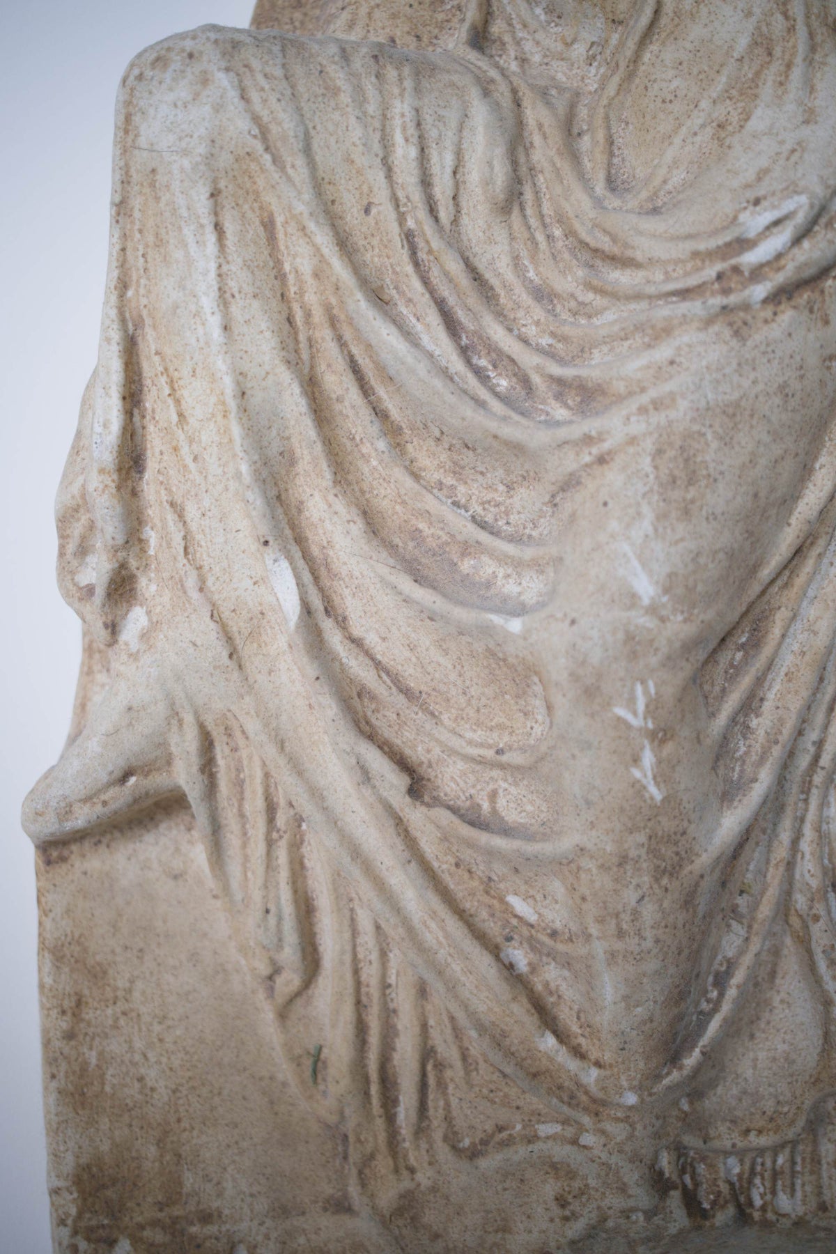 Antique patinated plaster bas-relief. C1900
