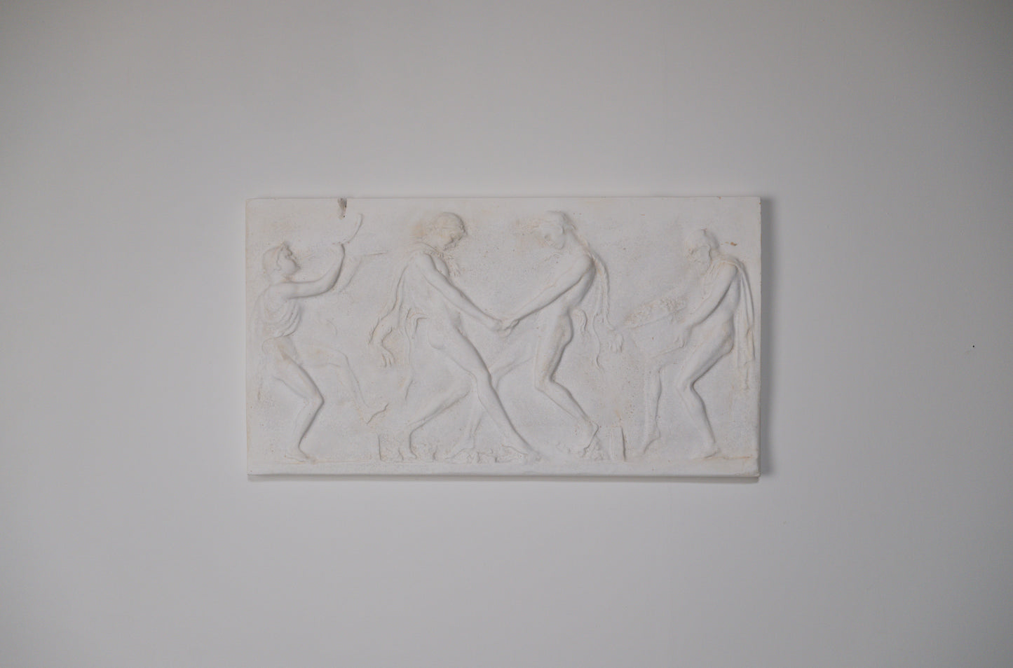 Moulded plaster bas-relief after greco-roman model