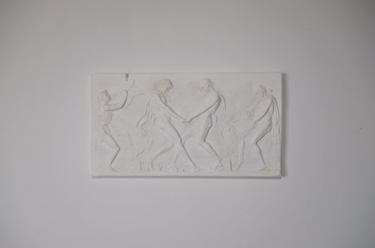 Moulded plaster bas-relief after greco-roman model