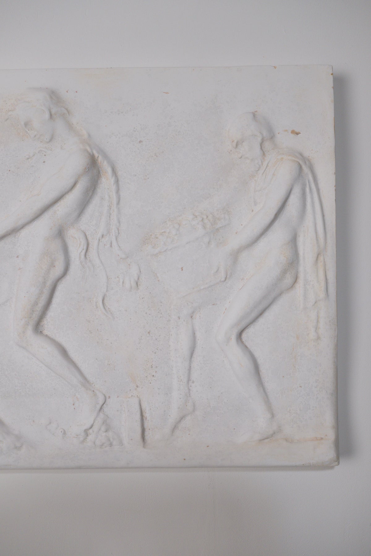 Moulded plaster bas-relief after greco-roman model