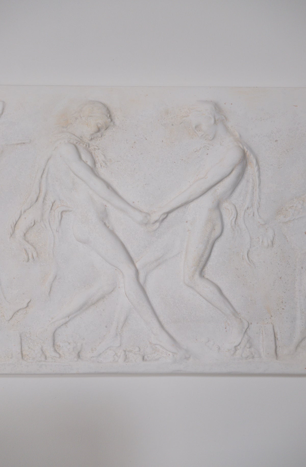 Moulded plaster bas-relief after greco-roman model