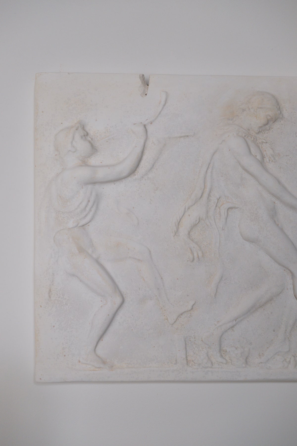 Moulded plaster bas-relief after greco-roman model