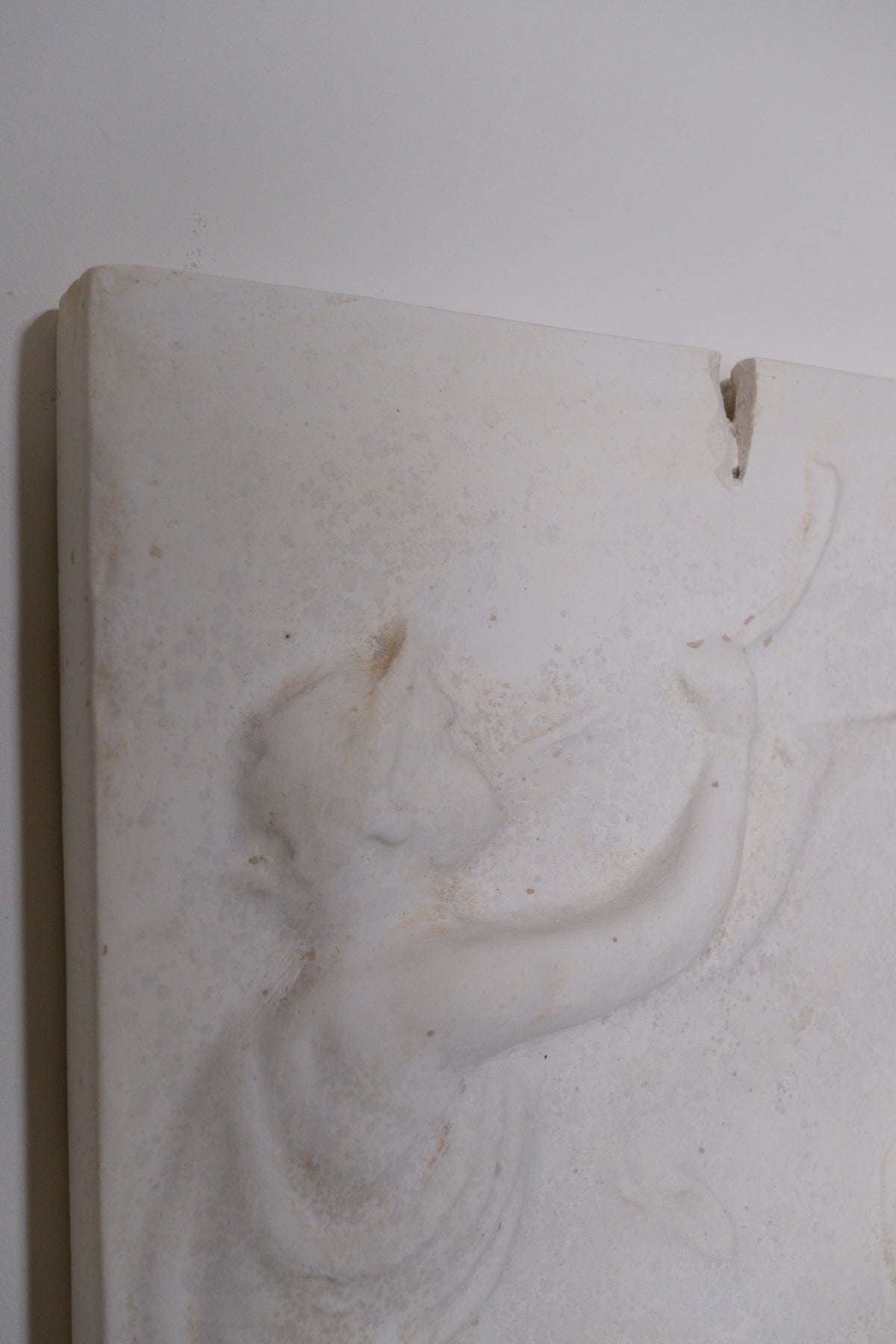 Moulded plaster bas-relief after greco-roman model