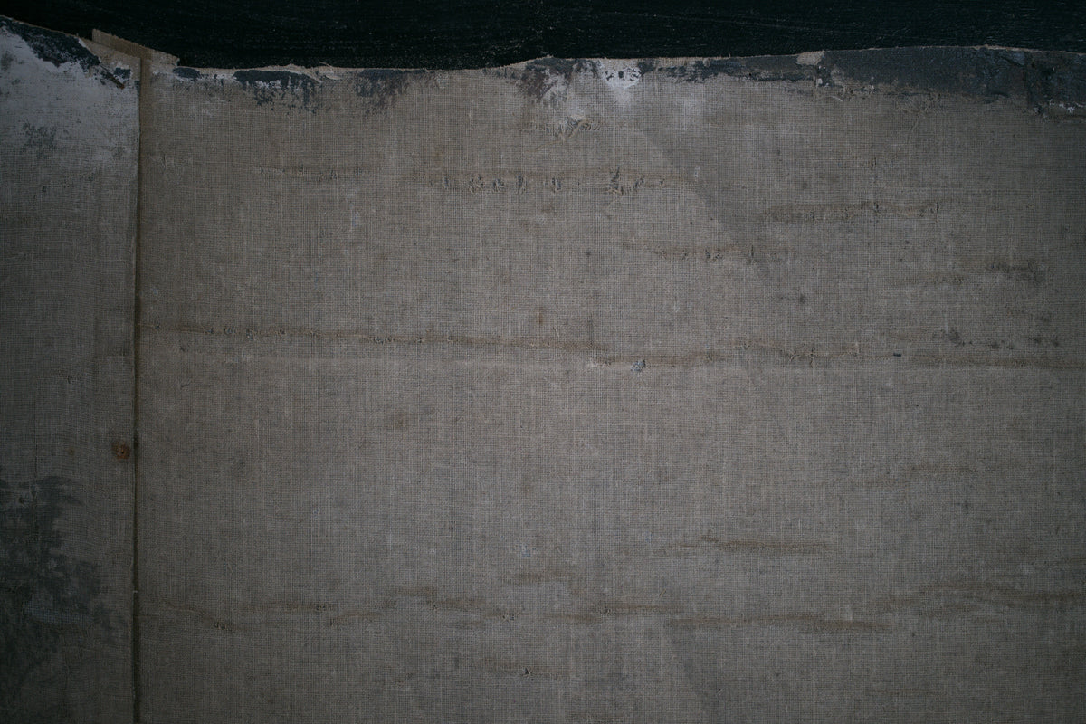 Large East Asian Ink-Painted Wall Panel