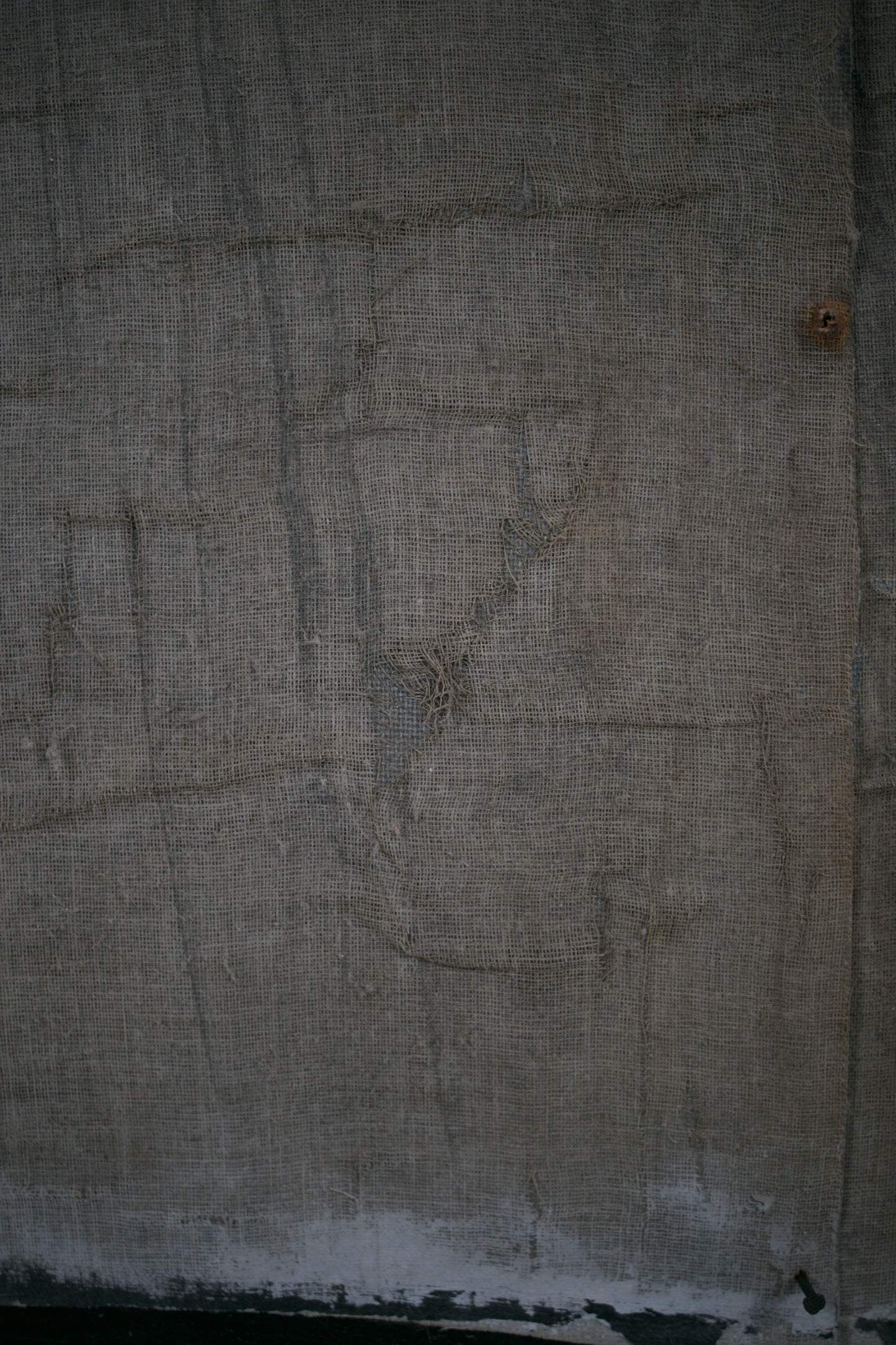 Large East Asian Ink-Painted Wall Panel