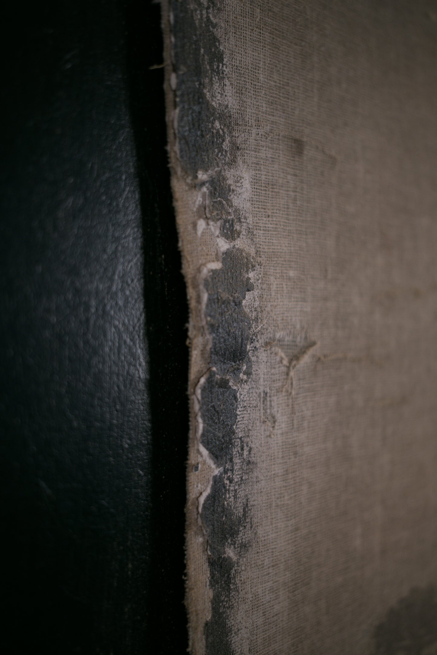 Large East Asian Ink-Painted Wall Panel