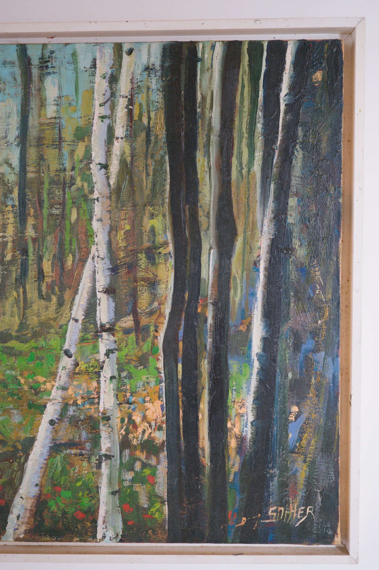 Huile sur toile postimpressionniste signée Sohier, 1980