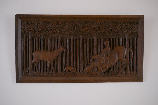 Large french carved wood panel, C1940