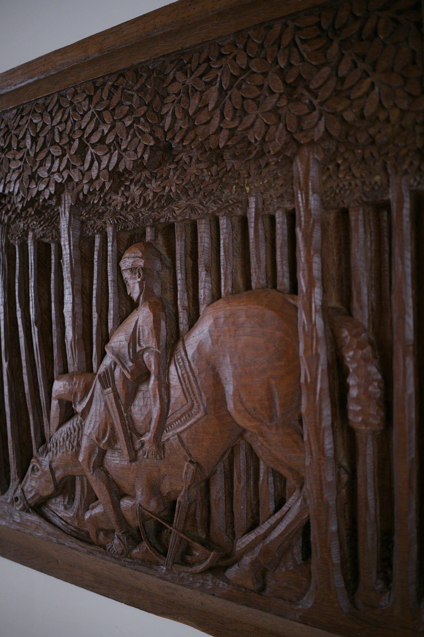 Large french carved wood panel, C1940