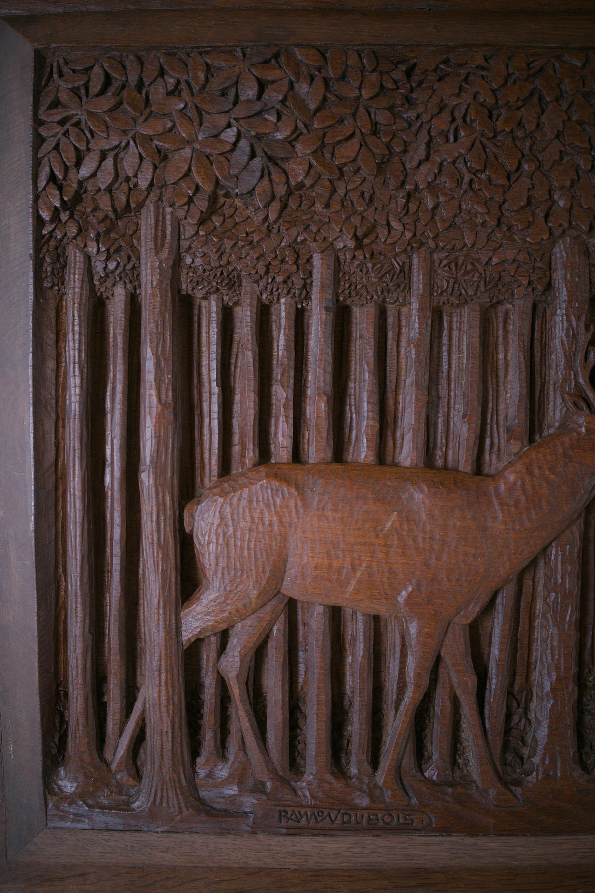 Large french carved wood panel, C1940