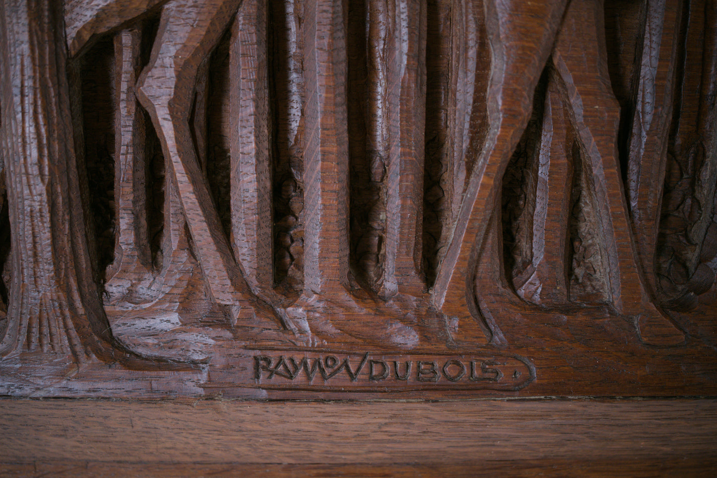 Large french carved wood panel, C1940