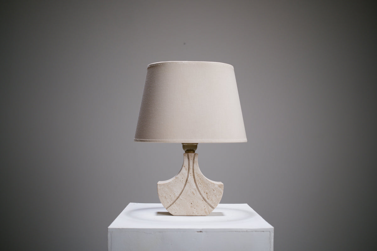 Lampe en travertin attribuée à Fratelli Mannelli