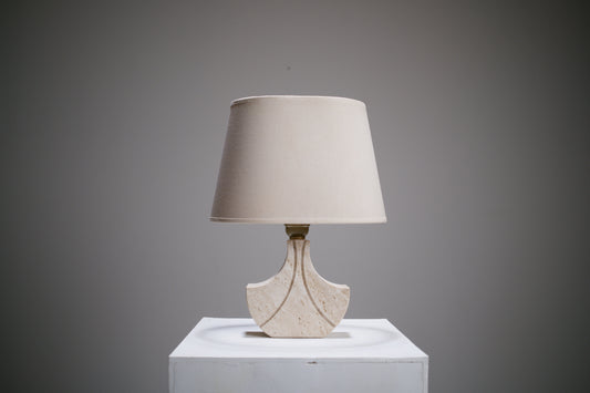 Travertine lamp attributed to Fratelli Mannelli