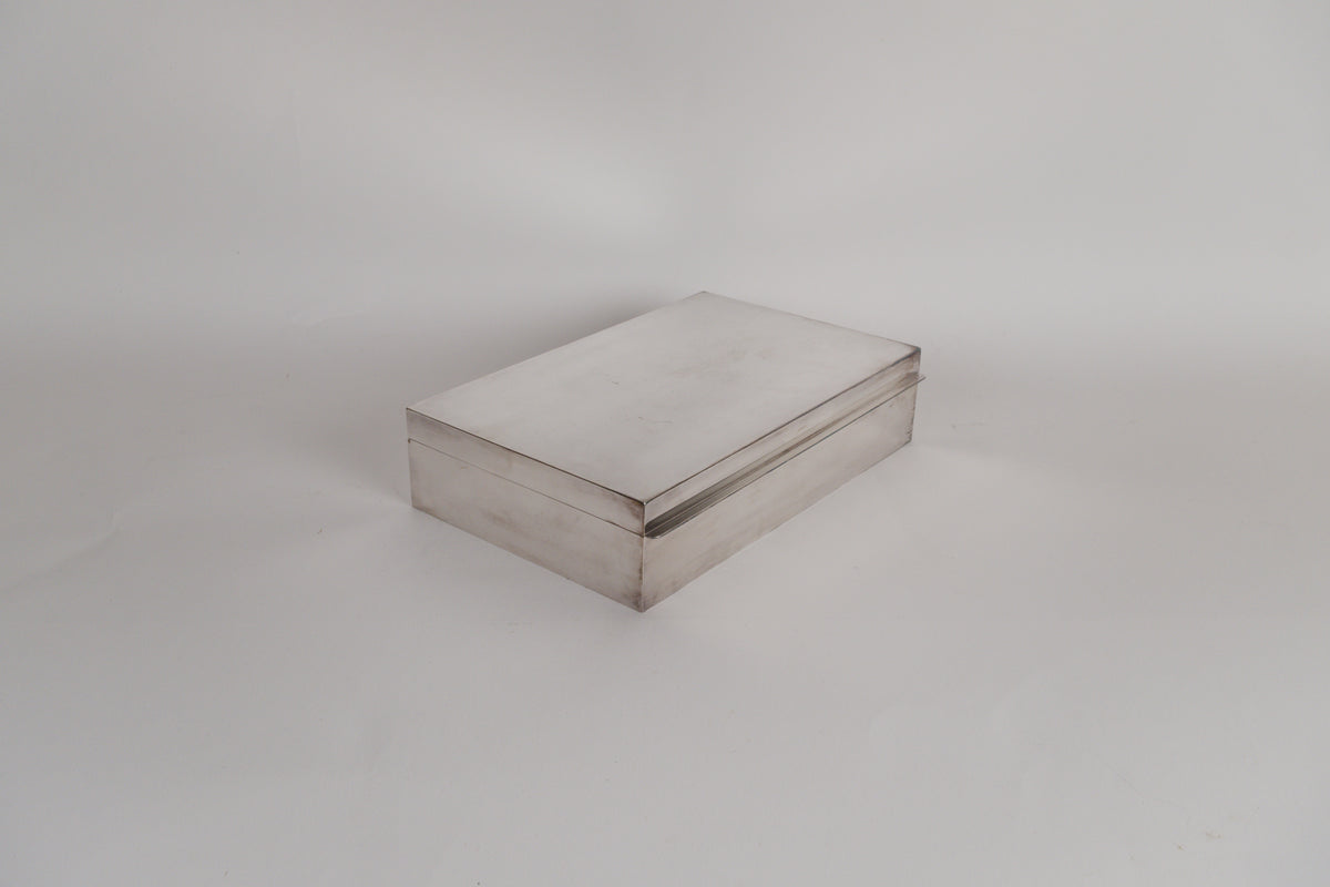 Modernist Silver-Plated Box. Plasait, Paris, circa 1930