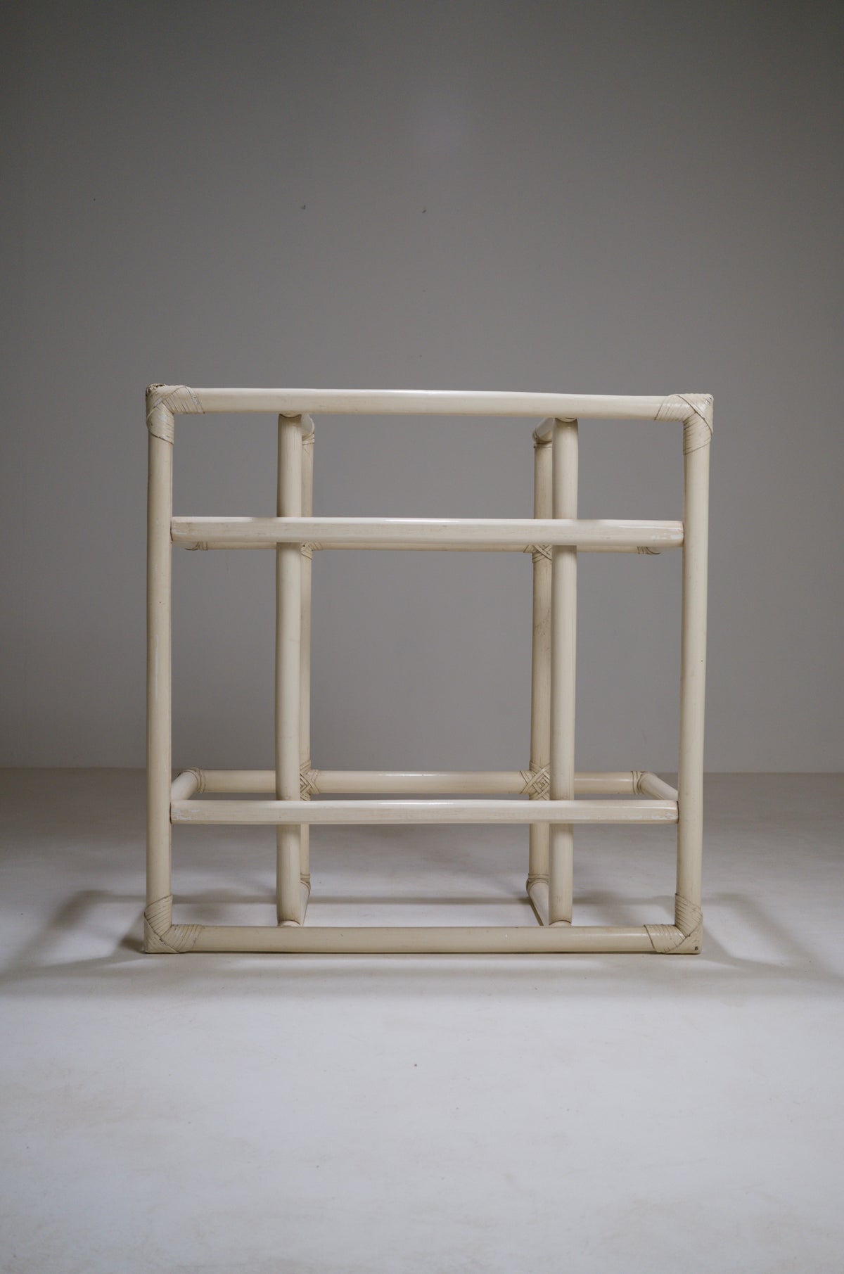 Square Bamboo Coffee Table in the Style of McGuire, circa 1970
