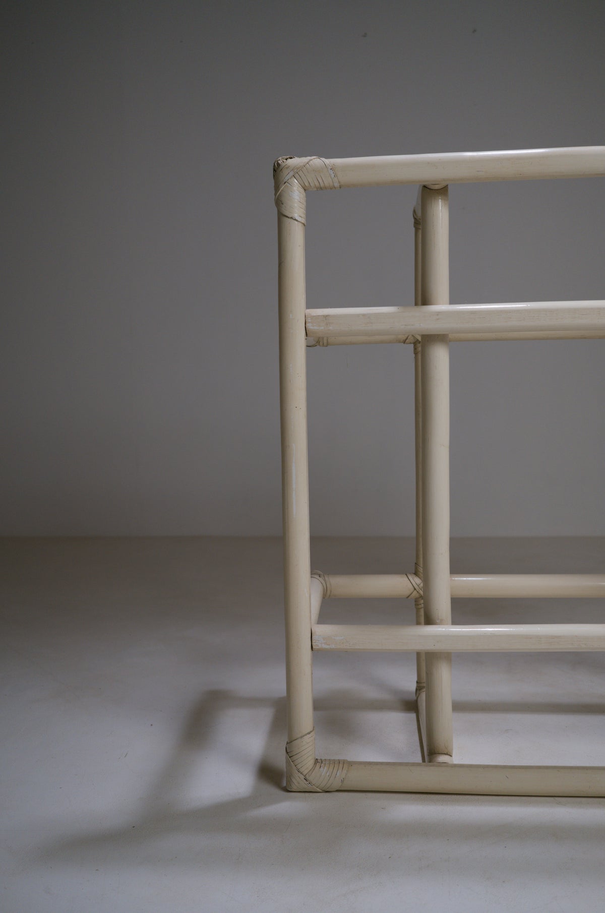 Square Bamboo Coffee Table in the Style of McGuire, circa 1970