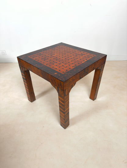 Table d’appoint art déco en bois de thuya
