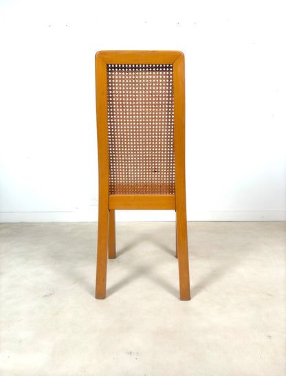 Ensemble de 6 chaises cannées italiennes