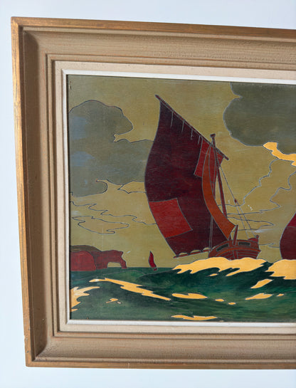 Tableau en bois gravé par Paul Hervieu