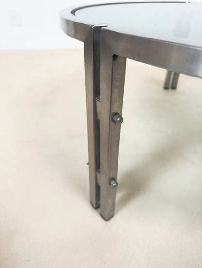 Table basse chromée