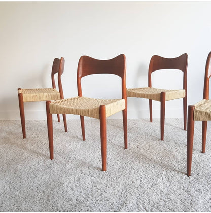 4 chaises par Arne Hovmand Olsen. 1960